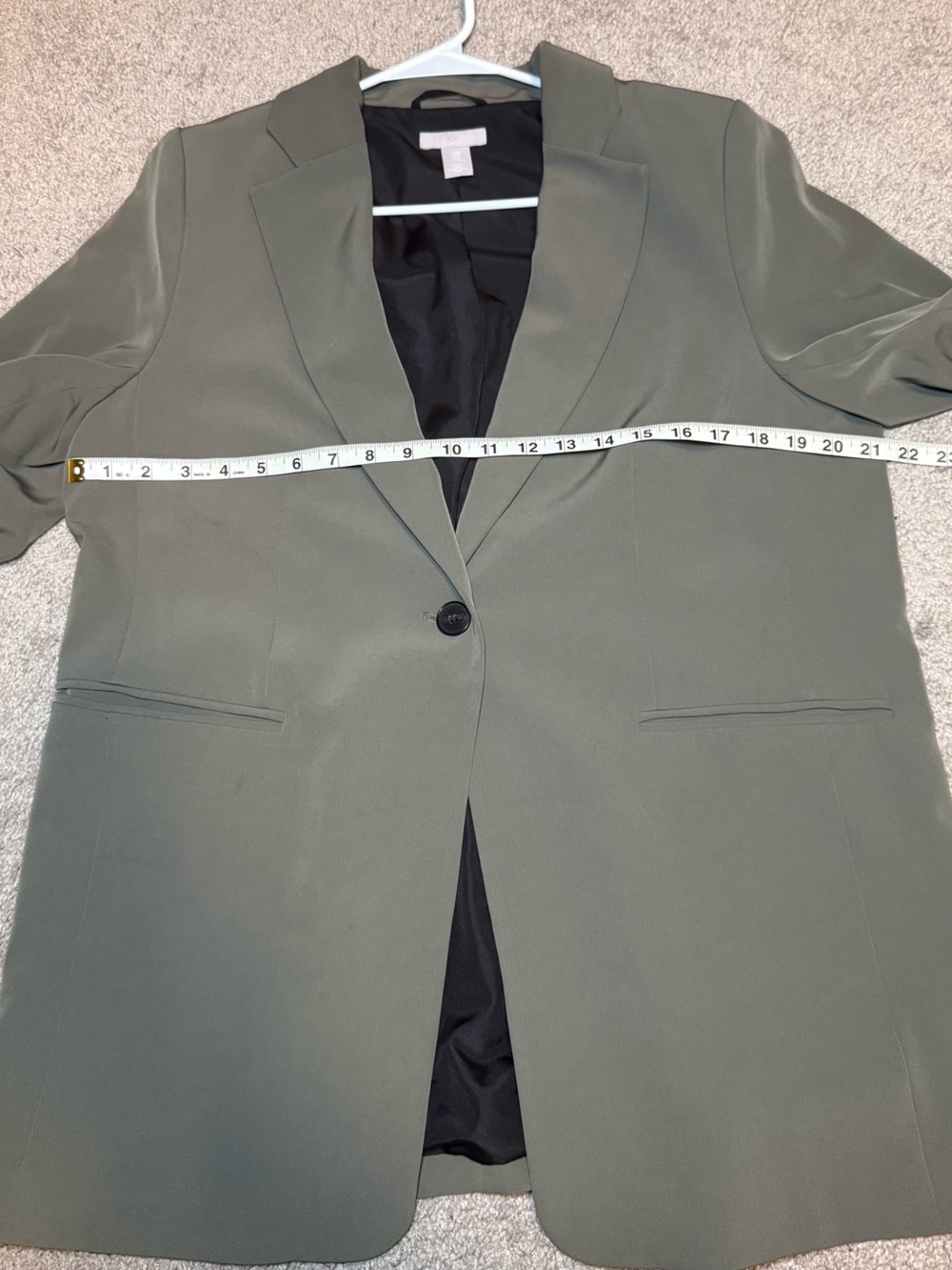H&M Olive Green Single-Button Blazer - Picture 5 of 6